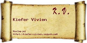 Kiefer Vivien névjegykártya